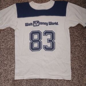 Vintage 80s Disney Kids White and Blue Tee